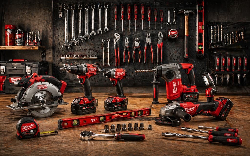 Industrial power tools and machinery showcase